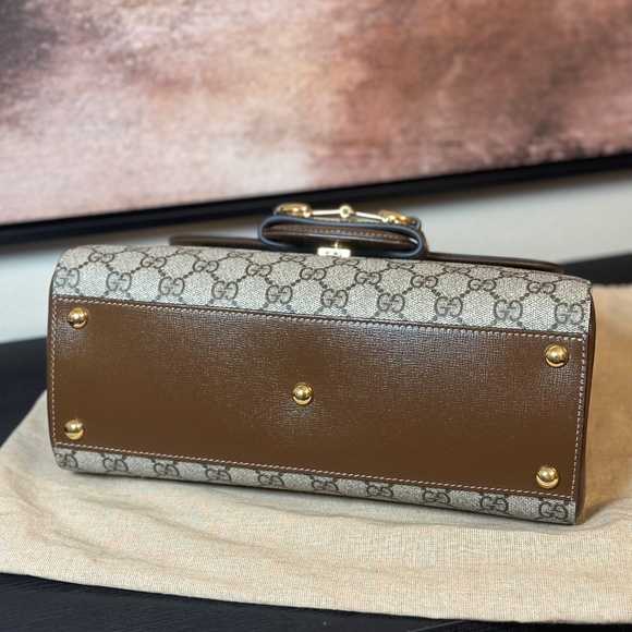 ✨ Gucci Horsebit 1955 GG Supreme Top Handle Bag w/ COA & 2 Straps ✨ - Picture 5 of 16